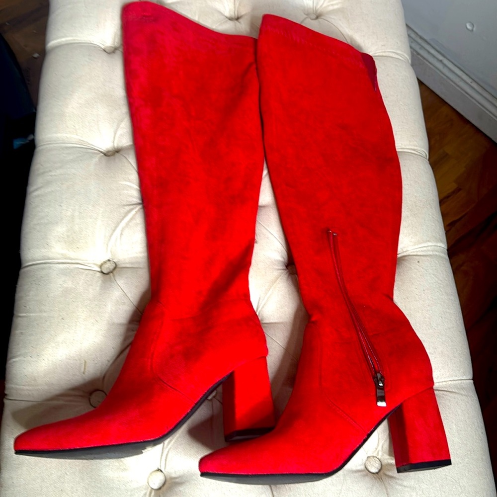 Red Boots Sexy Tall size 6.5 Women